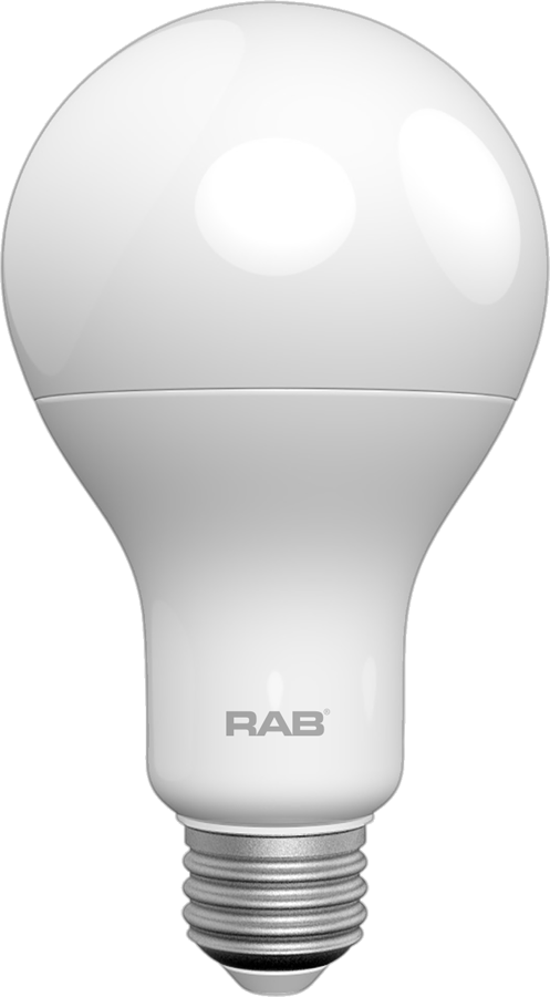 Rab 748115  A21-17-E26-927-DIM E26 CRI90 2700K Dim LED bulb A21 17W 100EQ 1600lm Lamp. *Discontinued*