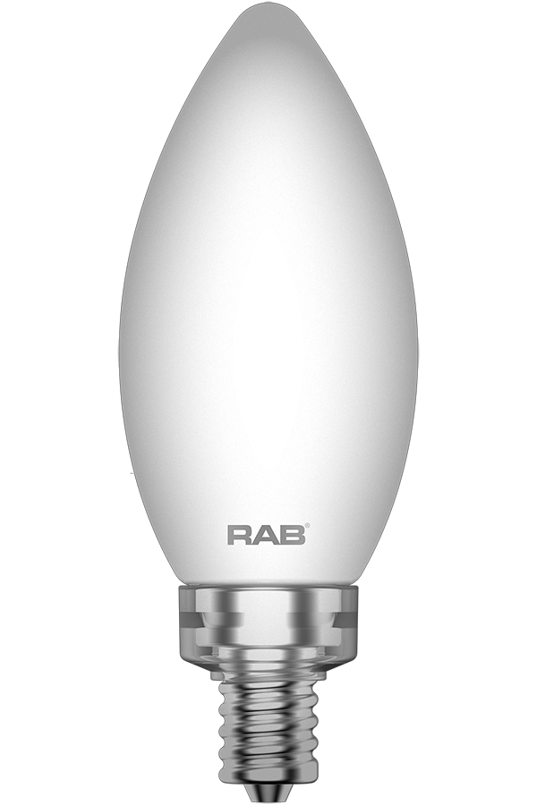 Rab B11-5-E12-927-F-F E12 CRI90 2700K Dim Frosted Filament B11 5.5W 60EQ 500lm Lamp