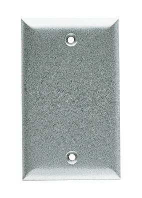 Rab CR1 Rectangular Single Outlet Weatherproof Junction Plate, 2-7/8" x 4-1/2" tall, Silver Gray Finish. *Discontinued*