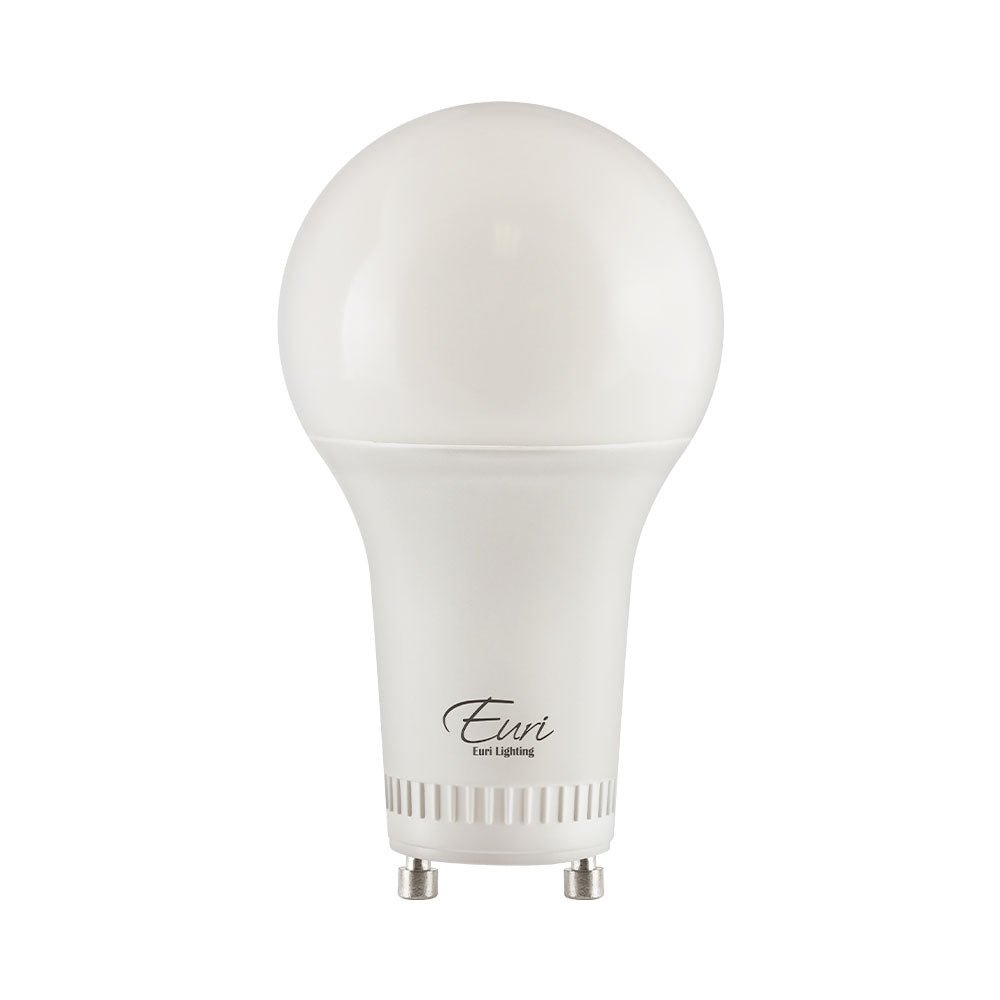 Euri EA19-8W2000eG-2 8 watt LED A19 Light Bulb, GU24 Base, 3000K, 800 lumens, 80CRI, 25,000 hr life, 120 volt, Dimming - Lighting Supply Guy