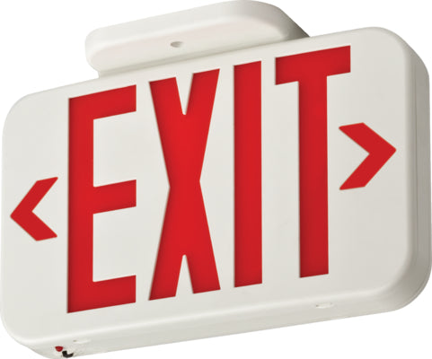 Lithonia EXR-LED-EL-M6  Red LED Exit Sign, Battery Backup, 120V-277V
