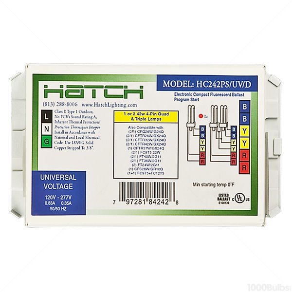 Hatch HC242/PS/UV/K Ballast - Lighting Supply Guy