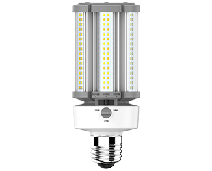Rab HIDFA-36S-E26-8CCT-BYP/5SP 18W/27W/36W Wattage Selectable LED HID Retrofit Lamp, Medium (E26) Base, 3000K/4000K/5000K Color Selectable, 5220 lumens, 50,000hr life, 120-277 Volt, Non-Dimmable, Ballast Bypass, 5-Pin Sensor Port