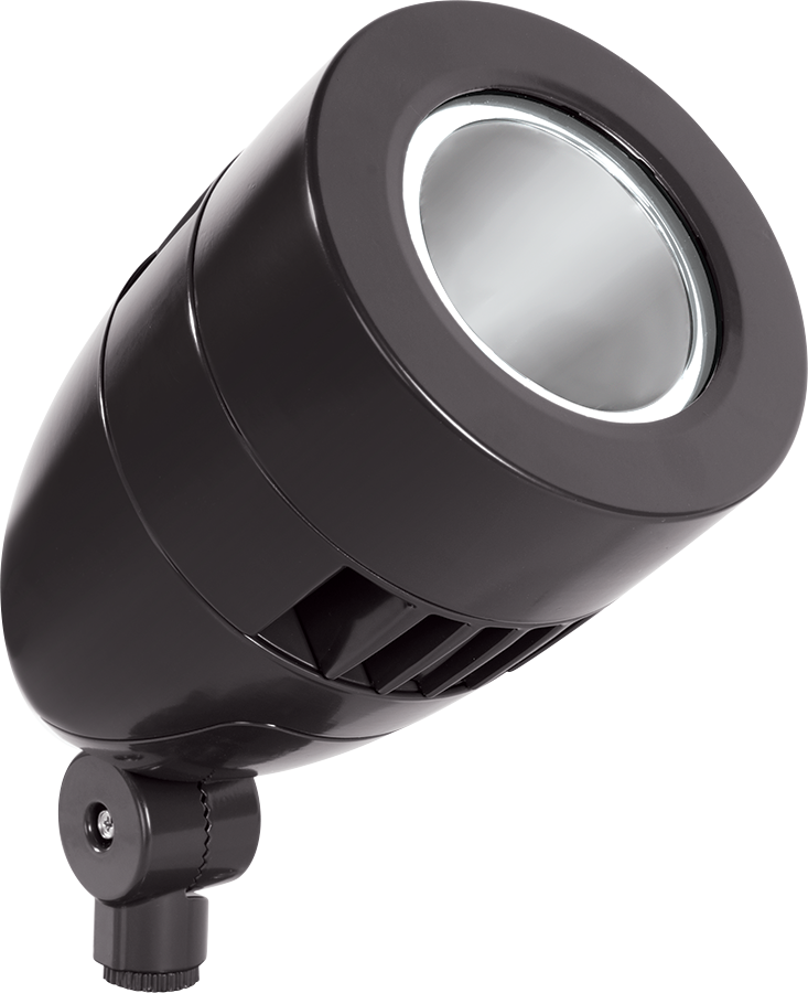 Rab LES13B 13 watt LED Floodlight Fixture to replace 75W BR30, 4-1/2" x 1-1/2" x 5-3/4" tall, Adjustable Knuckle Mount, 5000K, 1169 lumens, 60,000hr life, 120 volt, Black Finish