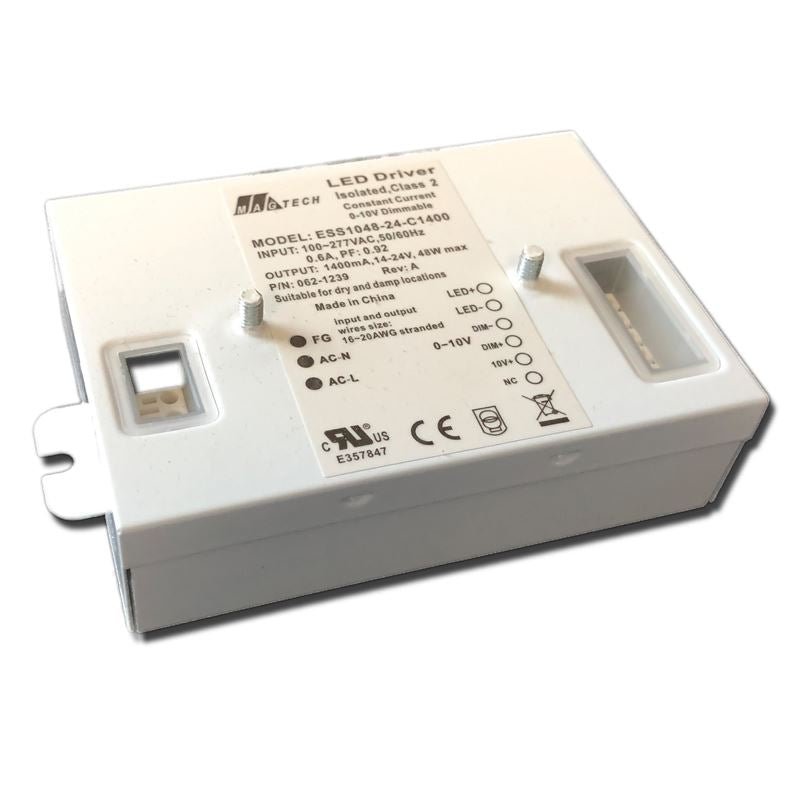 MagTech ESS1048-24-C1400 48 watt Constant Current LED Driver, - Lighting Supply Guy