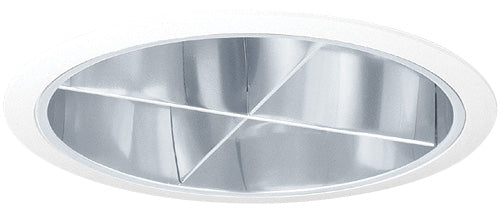 Elco EL777C 7" CFL Horizontal Reflector Trim with Cross Blade, OD 7.5", (2) 18w Quad 4-Pin Lamps (Not Included), Chrome Finish