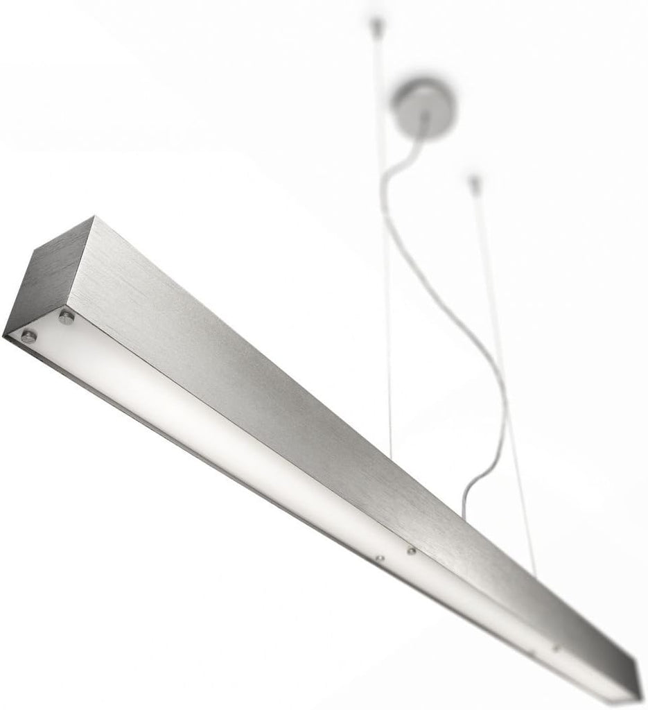 Philips 40341-4848 Ecomood Linear Pendant, 46in. Long x 2.7in. x 4.3in. with Brushed Nickel Finish, with F28T5 Fluorescent Lamp - Lighting Supply Guy