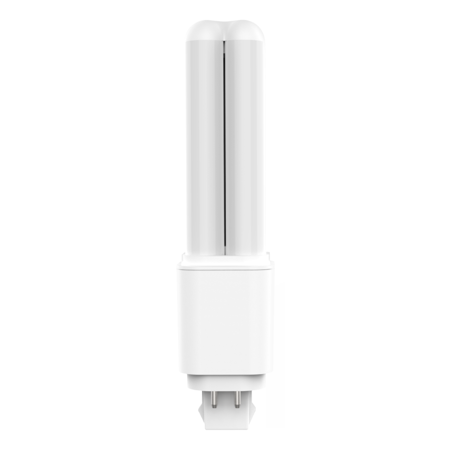 Rab PLC-7-O-827-HYB-G24Q 7 watt PL LED Replacement for Pin-Based CFLs, 4-Pin (G24q, GX24q) Base, 2700K, 800 lumens, 50,000hr life, 120-277 Volt, Dimming, Ballast Compatible or Ballast Bypass
