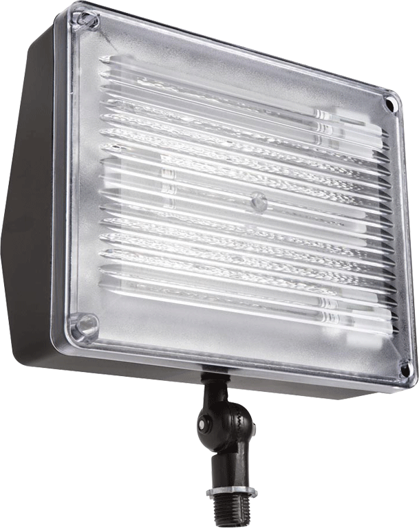 Rab PLF39 3-Light 13 watt CFL Floodlight Fixture, 9" x 7-1/4" tall, Vandal-Resistant Polycarbonate lens,120 volt, Bronze Finish. *Discontinued*