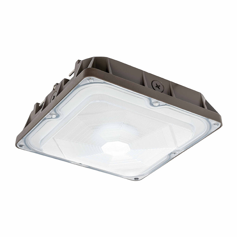 Westgate CDLX-MD-15-45W-50K 15W/25W/35W/45W Wattage Selectable LED Canopy Light Fixture, 5000K, 5100 Max Lumens, 70,000hr life, 120-277 Volt, 0-10V Dimming, Bronze Finish