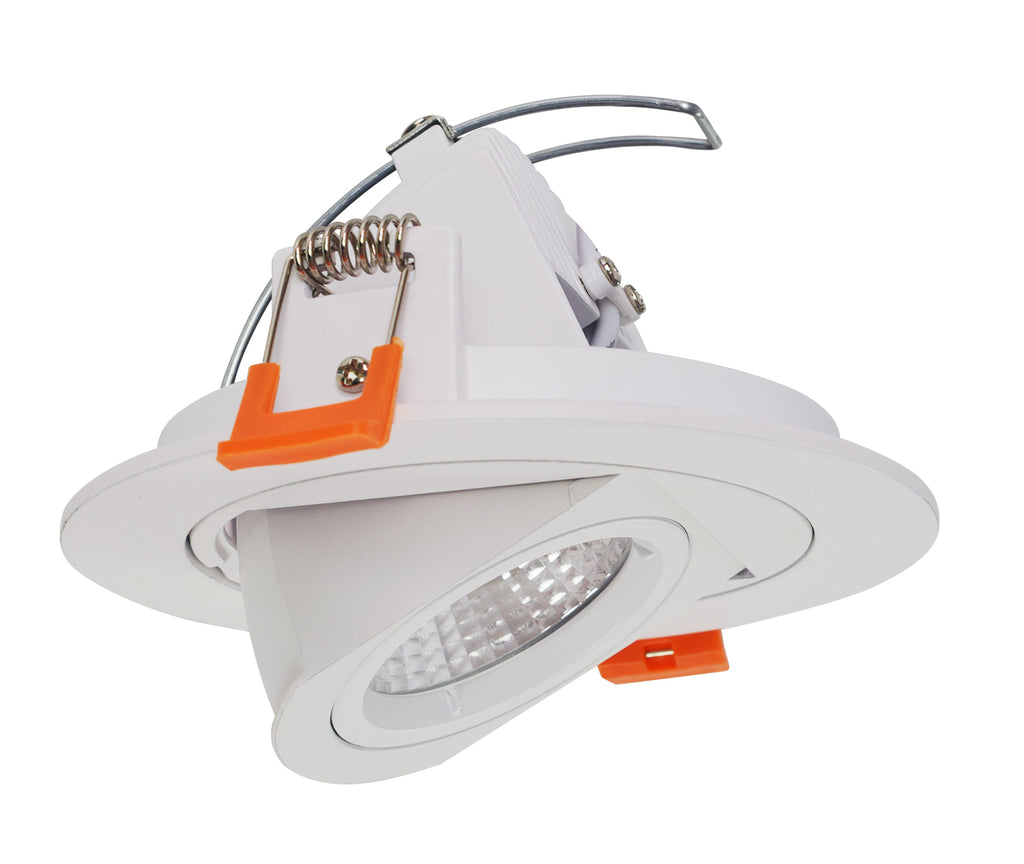 Westgate RSL4-APD-MCT5LED Adjustable Pull Down Ultra Slim Recessed LED 4"/ Gimbal 90 Degree Adjustable 12W/900LM/MCT5/White/ Junction Box Included with Fixture