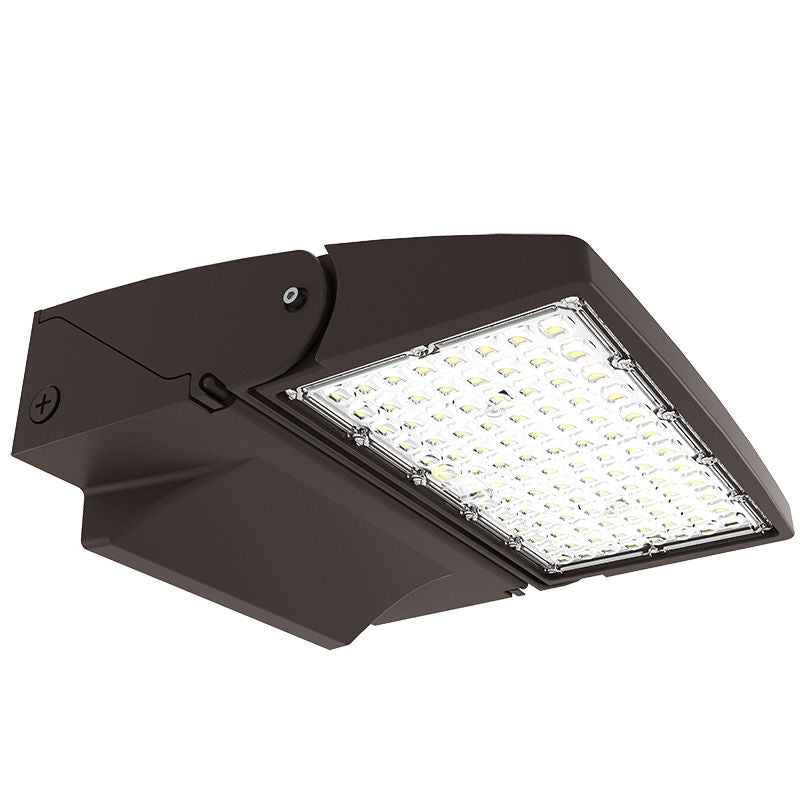 Westgate WAX-20-40W-MCTP 20/30/40w LED Modern Adjustable Wall Pack, 14"w x 5-1/3"h x 12-8/9" ext, 30/40/50K Multi CCT, 5600 lumens, 70,000hr life, 120-277 volt, Dark Bronze Finish, 0-10v Dimmable, Dark Sky Compliant