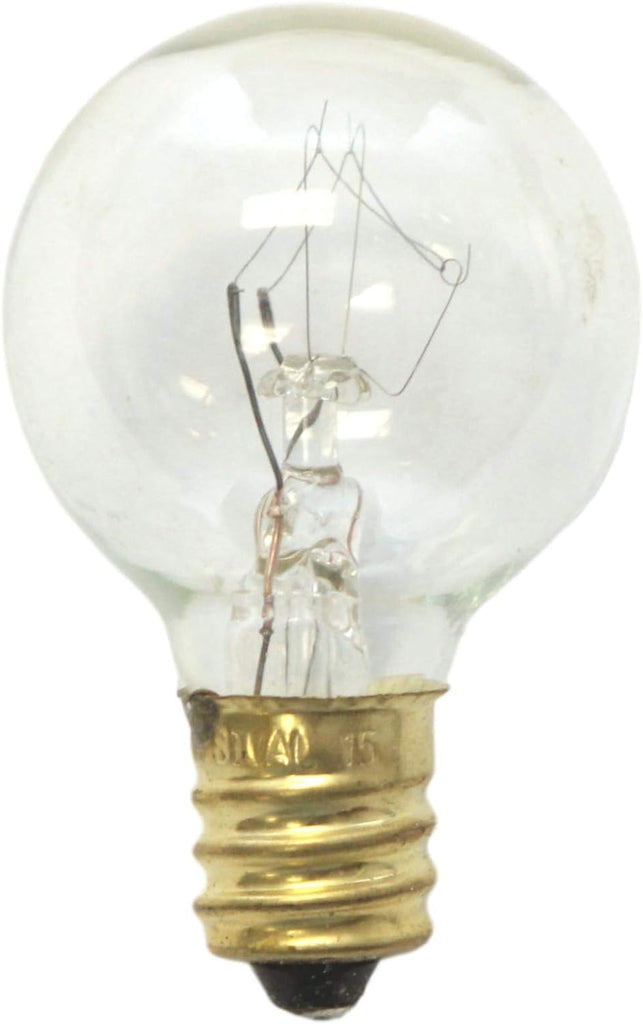 <p>Sival 5WE12/CL Clear 5 watt G30 Globe Lamp, 1.25in. diameter, Candelabra (E12) base, 120 volt. Pack of 25 - Lighting Supply Guy