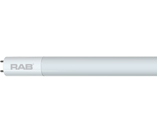 Rab T8-14-48G-840-DIR-USA 14 watt T8 LED 4' Linear Tube Lamp, Medium Bi-Pin (G13) Base, 4000K, 2200 lumens, 50,000hr life, 120-277 Volt, Dimming, Ballast Compatible, Made in USA