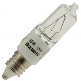 Import Q35CL/MC/130V Clear 35 watt JD Halogen Lamp, Mini Candelabra (E11) base, 380 lumens, 2,000hr life, 130 volt