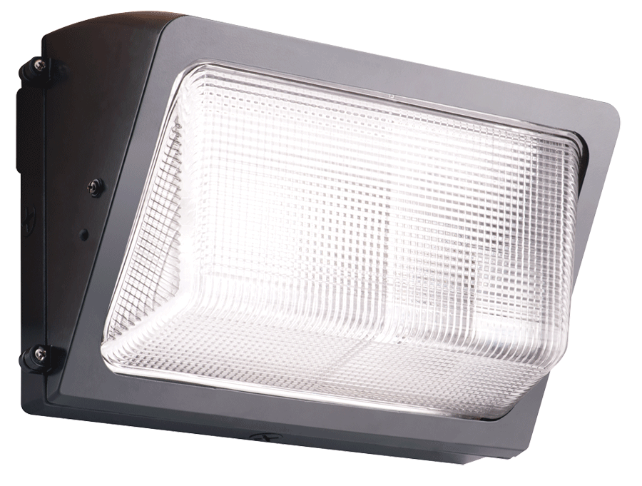 Rab WP2LED24N/PC  24 watt LED Wallpack Fixture w/ Photocell to replace 175W MH, 14" x 7-1/2" x 9" tall, Glass lens, 4000K, 2983 lumens, 100,000hr life, 120 volt, Bronze Finish. *Discontinued*
